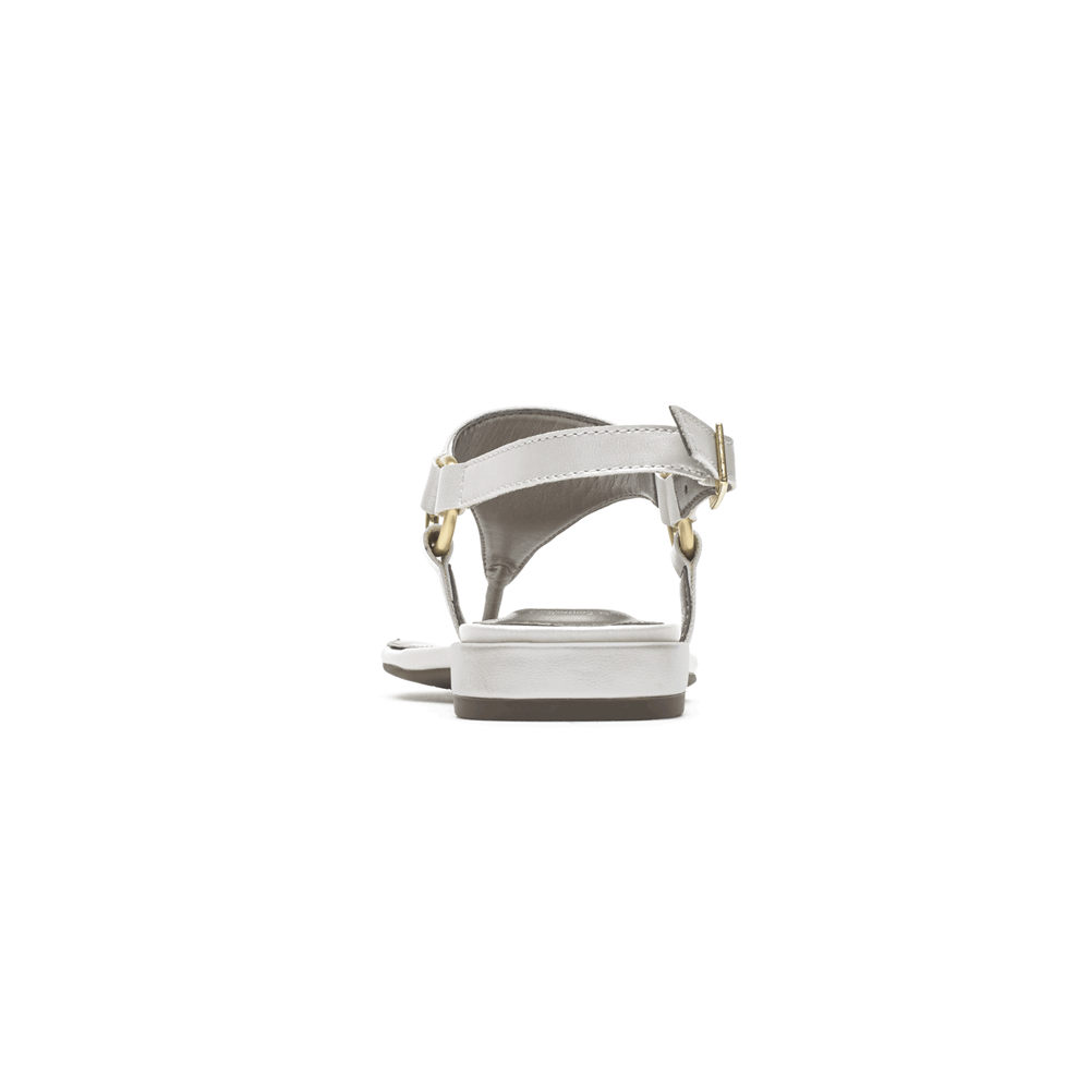 Rockport Sandals For Womens White - Total Motion Zosia Thong - QW2790451